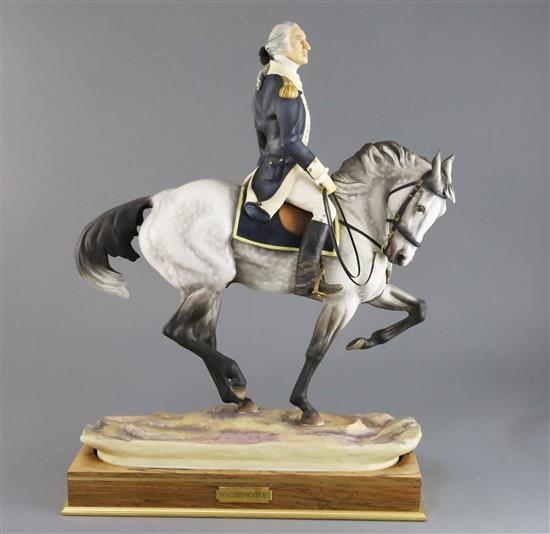 A Royal Worcester limited edition model of Washington, Total height 44cm